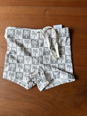 NEW / Rylee + Cru / Baby Boy Newborn Swim Trunks UPF 50 / 3-6m